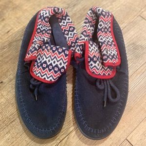 Vans never worn slip on moccasins